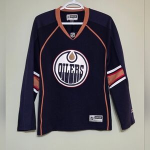 Edmonton Oilers NHL Hockey Team Jersey Sz Large NHL Playoffs